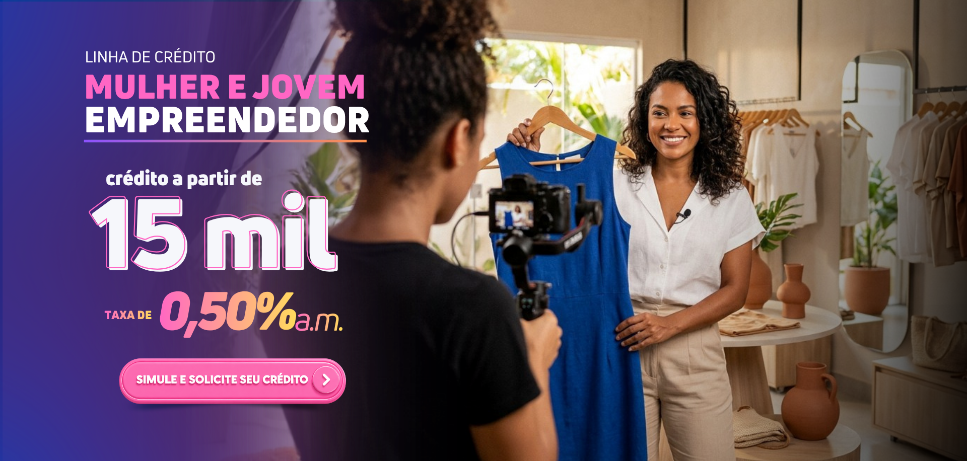 Mulher e Jovem Empreendedor